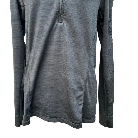Athleta Black Long Sleeve 1/4 Zip Pullover with Arm Zipper Pocket Size XL - Picture 3 of 15